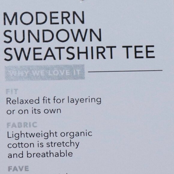 Athleta Modern Sundown Sweatshirt Tee Size M - Picture 5 of 5